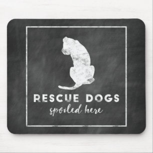 Alfombrilla De Ratón Los perros del rescate estropearon aquí la pizarr