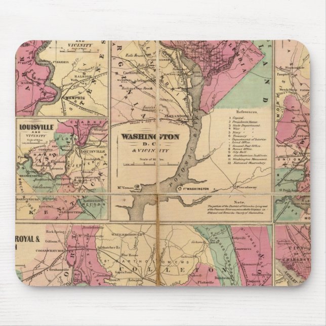 Alfombrilla De Ratón Los planes de Colton de puertos estadounidenses (Frente)