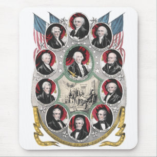 Alfombrilla De Ratón Los primeros diez presidentes de los Estados Unido