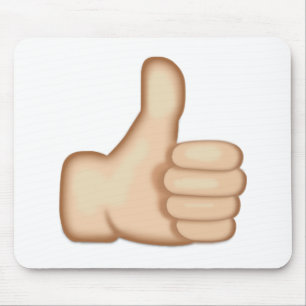 Alfombrilla De Ratón Los pulgares para arriba firman emoji