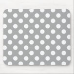 Alfombrilla De Ratón Los puntos de polka blanco sobre gris<br><div class="desc">Los puntos de polka blanco sobre gris</div>