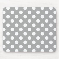 Los puntos de polka blanco sobre gris