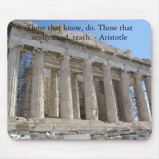 Alfombrilla De Ratón Los que saben, hacen. Los que entienden, enseñan (Frente)