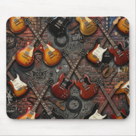 Alfombrilla De Ratón Los Riffs: Guitarra Eléctrica Vintage