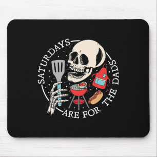 Alfombrilla De Ratón Los Sábados Son Para Los Papás Funny Skeleton Bbq