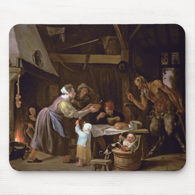 Alfombrilla De Ratón Los sátiros y la familia (Frente)