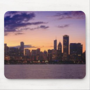 Alfombrilla De Ratón Los sistemas del sol sobre el horizonte de Chicago