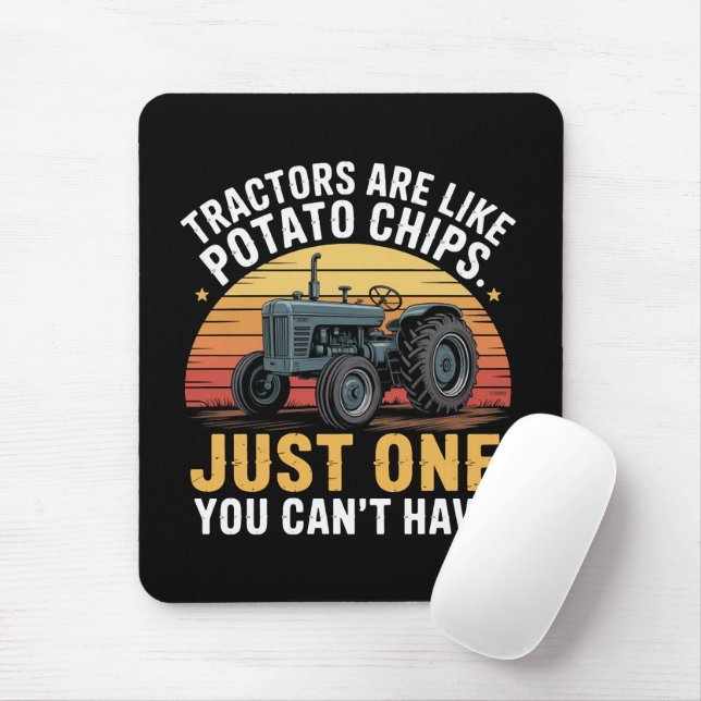 Alfombrilla De Ratón Los tractores son como papas fritas (Con ratón)