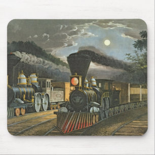 Alfombrilla De Ratón Los trenes expresos del relámpago, 1863