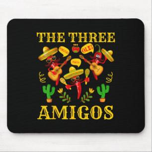 Alfombrilla De Ratón Los tres amigos - El gracioso Chile Cinco De Mayo