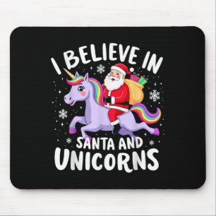 Alfombrilla De Ratón Los Unicornios Me Encantan De Que Creo En Santa Y
