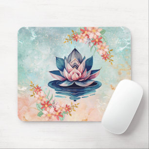 Alfombrilla De Ratón Loto de Aguas Quietas – Paz Botánica Pastel
