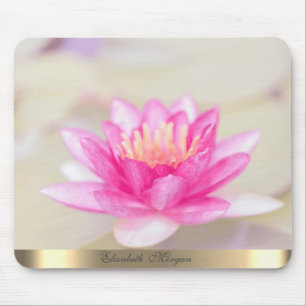 Alfombrilla De Ratón Loto Dorado Elegante, Yoga
