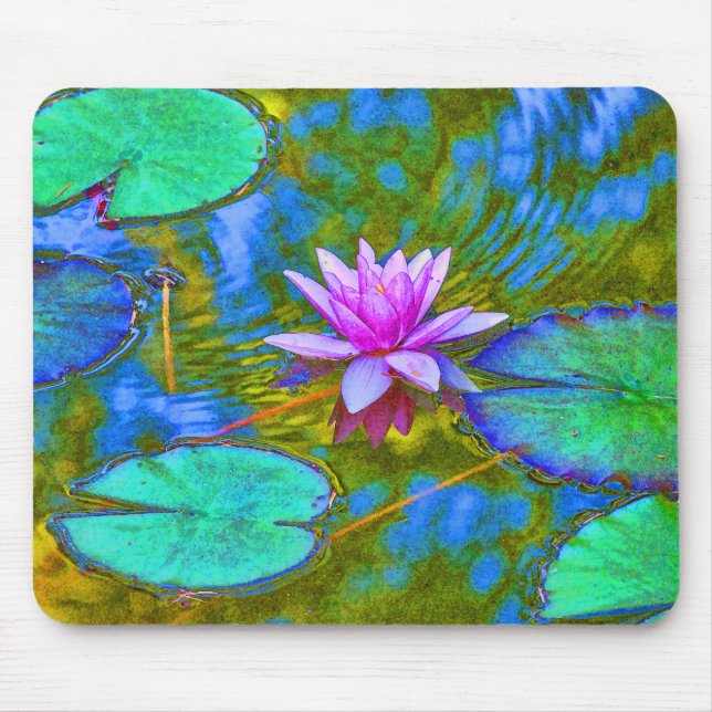 Alfombrilla De Ratón Lotus rosado Lilypad - foto hermosa - tema de la (Frente)