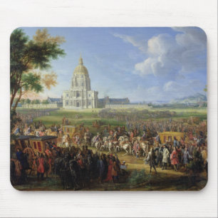 Alfombrilla De Ratón Louis XIV su comitiva que visita Les Invalides