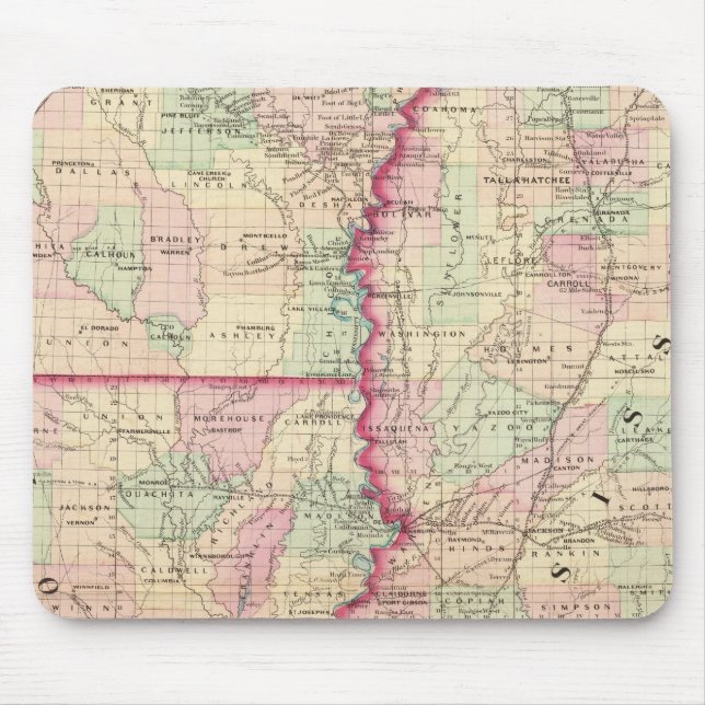 Alfombrilla De Ratón Louisiana, Mississippi (Frente)