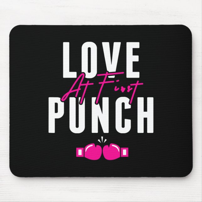 Alfombrilla De Ratón Love At First Punch Girl Kickboxing Cardio Workout (Frente)