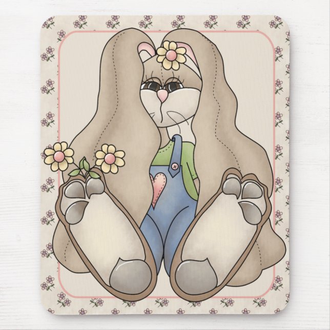 Alfombrilla De Ratón Love Bunny Mousepad (Frente)