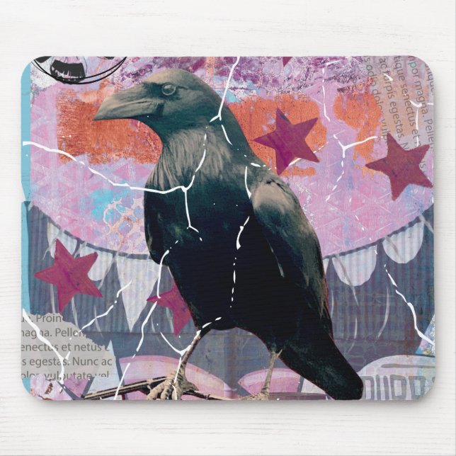Alfombrilla De Ratón Love crows & little artistic edge crow mouse pad? (Frente)