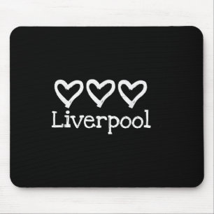 Alfombrilla De Ratón Love Heart Liverpool England 3 Rustic English Hear