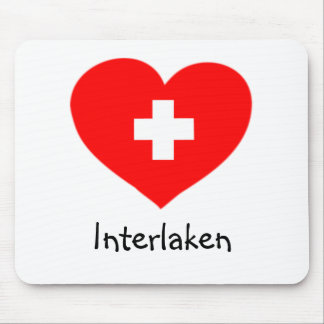 Alfombrilla De Ratón Love Interlaken - Buda de corazón suizo