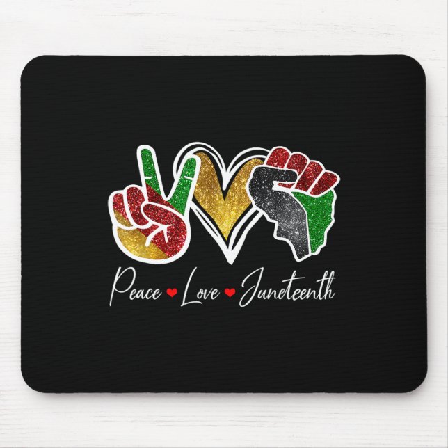 Alfombrilla De Ratón Love Junetdecis Black Pride Freedom 4 De Julio (Frente)