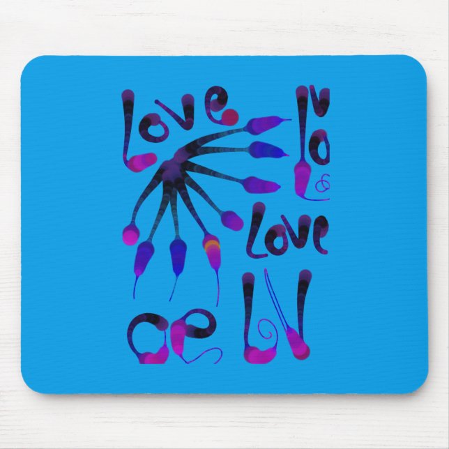 ALFOMBRILLA DE RATÓN LOVE_MODERN_BLUE_SO CUTE (Frente)