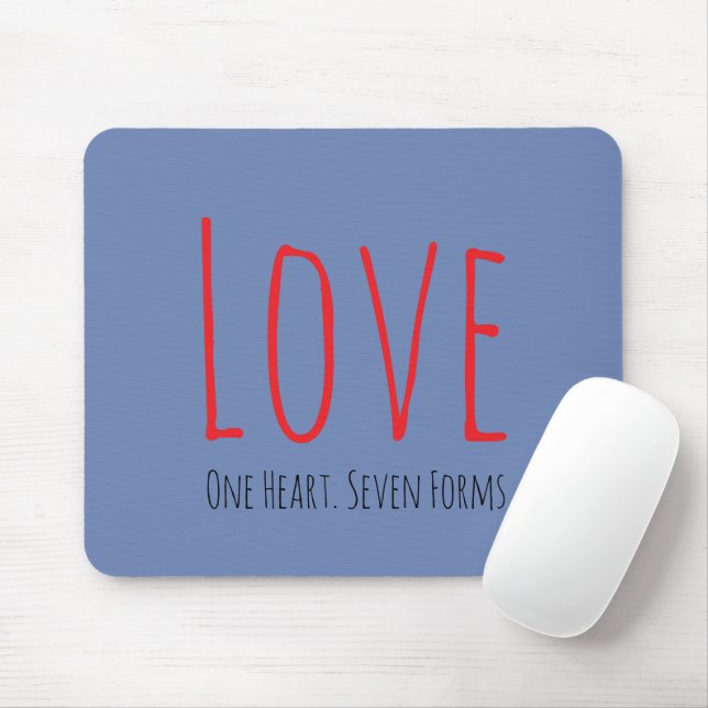 Alfombrilla De Ratón Love - One Heart. Seven Forms Mousepad (Con ratón)