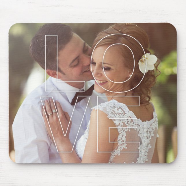 Alfombrilla De Ratón LOVE Overlay Photo Mouse Pad (Frente)