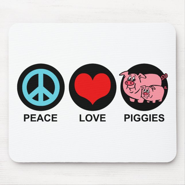 Alfombrilla De Ratón Love Piggies Mousepad (Frente)