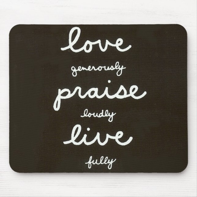Alfombrilla De Ratón Love-Praise-Live (Frente)