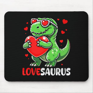 Alfombrilla De Ratón Love Saurus Cute T-rex Sungles Hearts Valentine