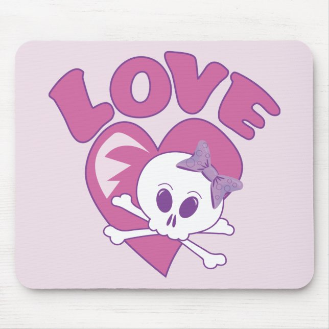 Alfombrilla De Ratón Love Skull (Frente)