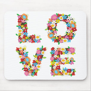 Alfombrilla De Ratón LOVE Spring Flowers Mousepad