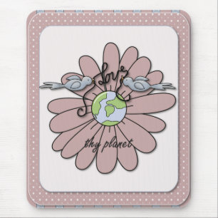 Alfombrilla De Ratón Love Thy Planet Environmental Awareness Mousepad
