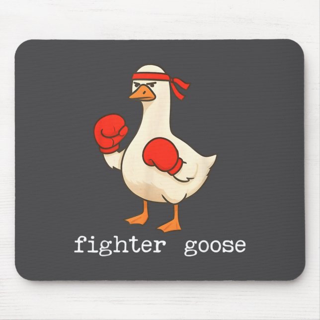Alfombrilla De Ratón Lover Goose And Fighter Goose, Funny Couple Goose  (Frente)