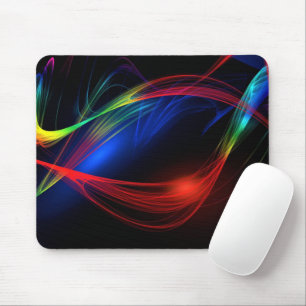 Alfombrilla De Ratón Luces coloridas Almohadilla del ratón negro