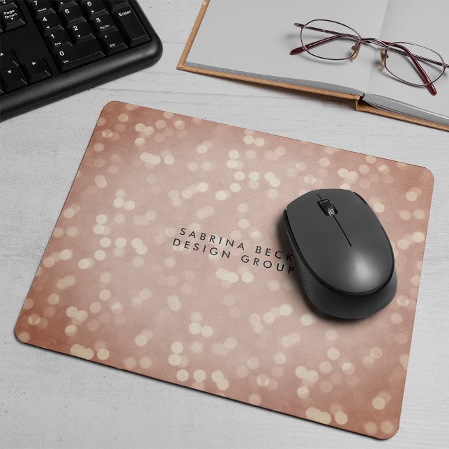 Alfombrilla De Ratón Luces de Bokeh de cobre | Personalizado (Subido por el creador)