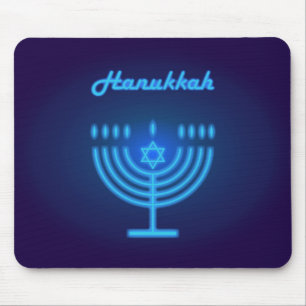 Alfombrilla De Ratón Luces de la Menorah de Hanukkah Decoración del Fes
