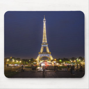 Alfombrilla De Ratón Luces de la noche de la torre Eiffel de París