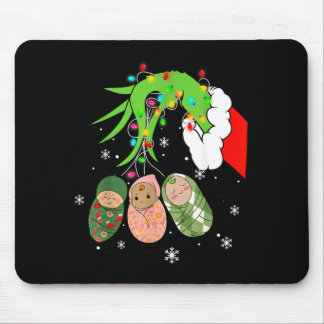 Alfombrilla De Ratón Luces de Navidad de Enfermera de Parto y Labor