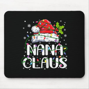 Alfombrilla De Ratón Luces de Navidad de Nana Claus Pijama Familia a Ju