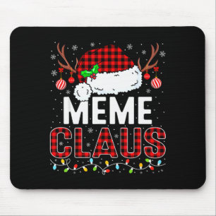 Alfombrilla De Ratón Luces de Navidad Meme Claus Familia Coincidente Pi