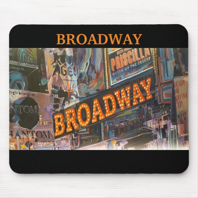 Alfombrilla De Ratón Luces de Neon de Broadway (Frente)