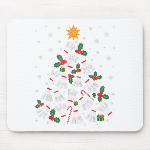 Alfombrilla De Ratón Luces divertidas de árbol de Navidad de bádminton 