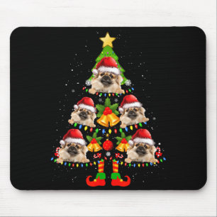 Alfombrilla De Ratón Luces divertidas de Navidad de Spaniel Tibetano pa