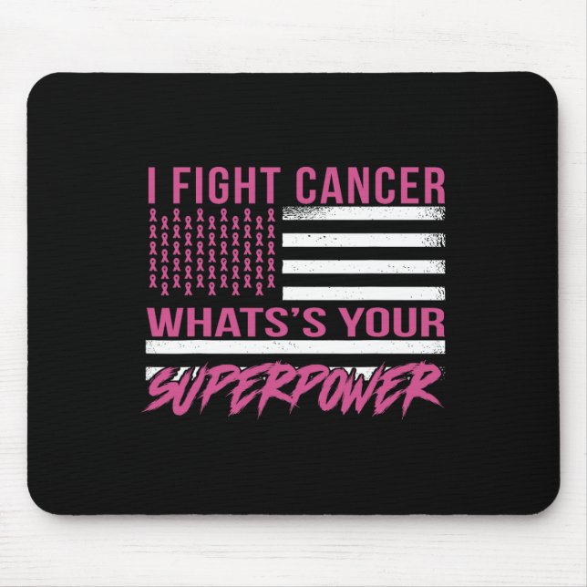 Alfombrilla De Ratón Lucha contra el cáncer: ¿Cuál es tu superpoder? (Frente)