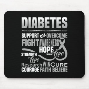Alfombrilla De Ratón Lucha contra la diabetes Ayuda a la Conciencia Esp