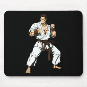 Alfombrilla De Ratón Luchador de Karate Kyokushin - Artes Marciales Jap