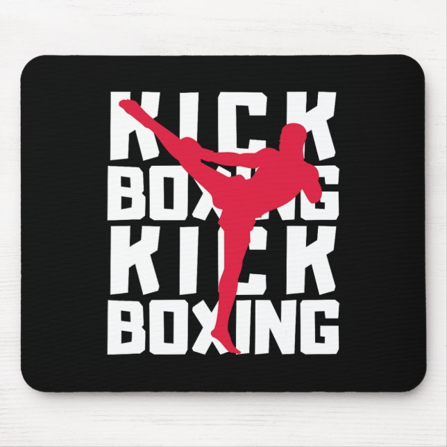 Alfombrilla De Ratón Luchador de Kickboxing (Frente)